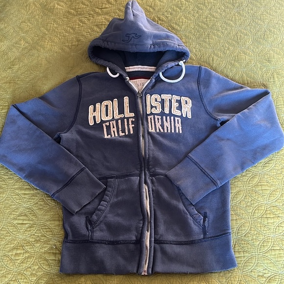 Vintage Blue Holister Zip Up - Picture 2 of 3